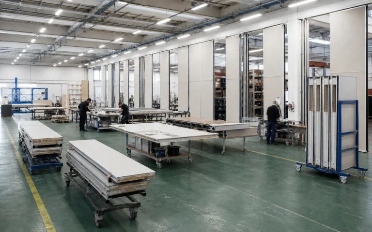 EBUNGE movable partition wall factory and production support