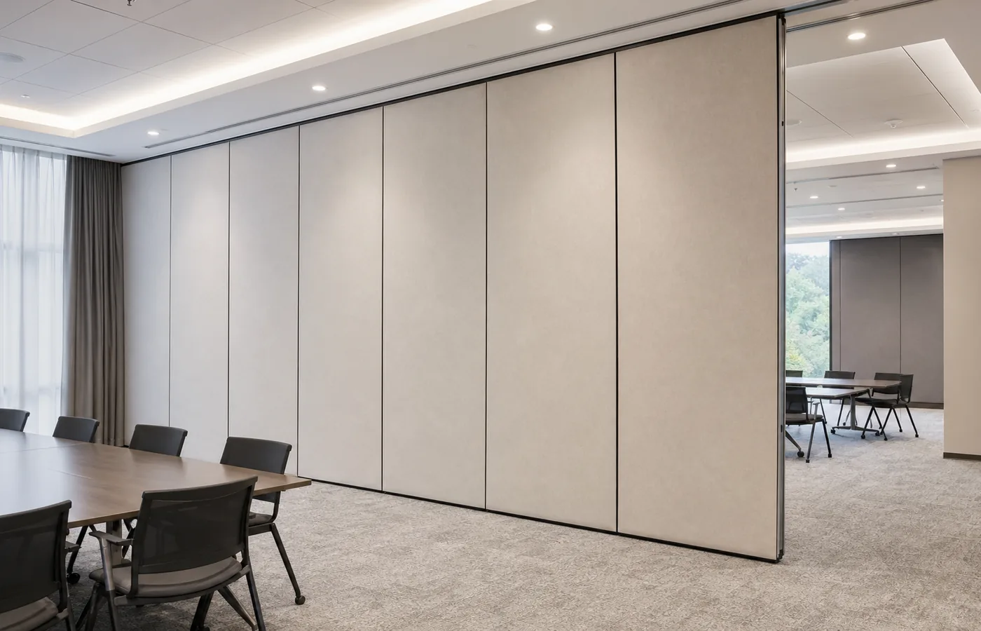 Acoustic movable partition planning for commercial meeting spaces