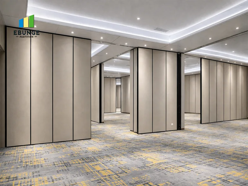 Acoustic movable partition wall for sound control planning