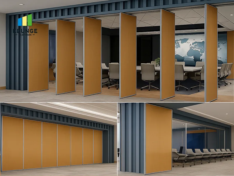 Operable wall system with overhead track and movable panels