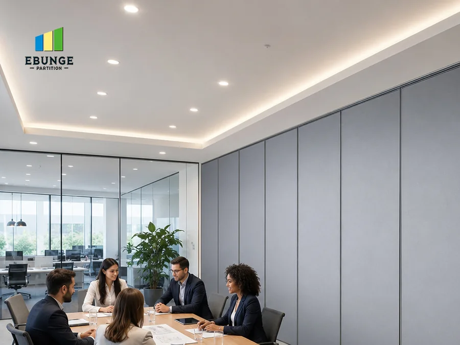 Office movable partition wall for meeting rooms