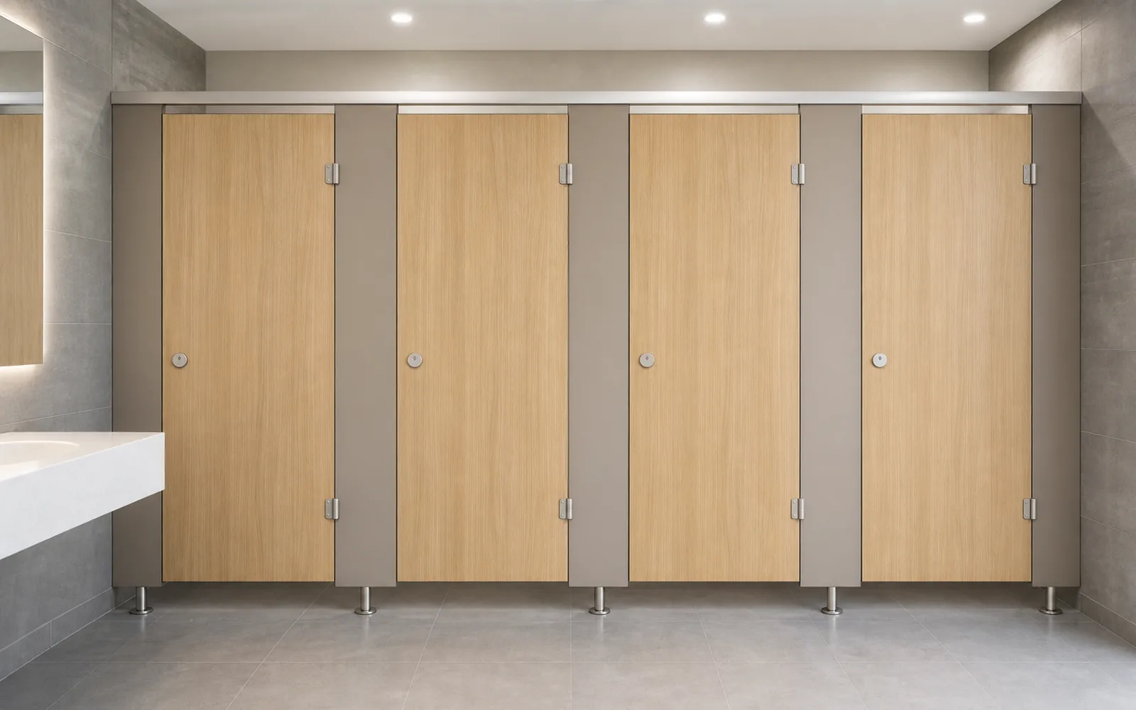 HPL toilet partition cubicle for commercial washrooms